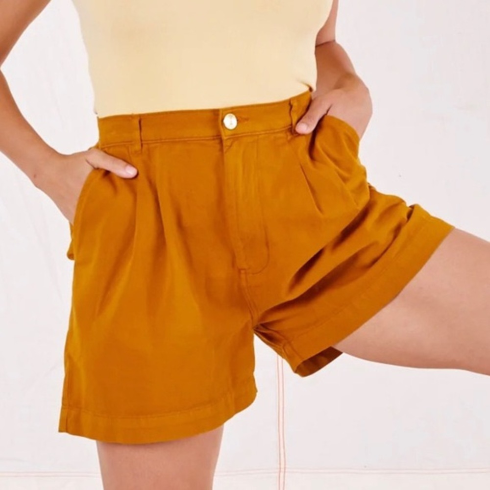 Big Bud Press Trouser short in spicy mustard yellow